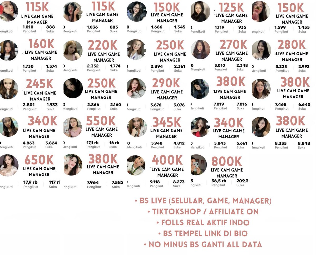 jual akun tiktok! relie tweet media