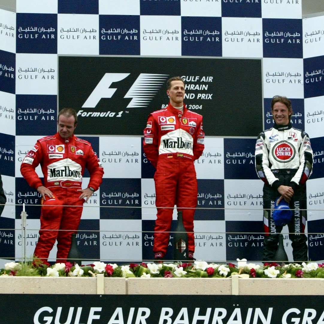 BAH_Int_Circuit's tweet photo. 04.04.04 — 22 years ago today.

Our first Gulf Air #BahrainGP, the region’s first #F1 race. The great Michael Schumacher claimed the inaugural win, and we began a legacy that continues to grow. 🇧🇭 https://t.co/jVq3qF8vkD
