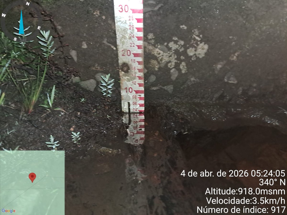Bom dia! Nível do #ArroioPerdizes em 3 cm. #TRB #TrilhadoRiodoBoi ABERTA neste sábado 04/04/2026.