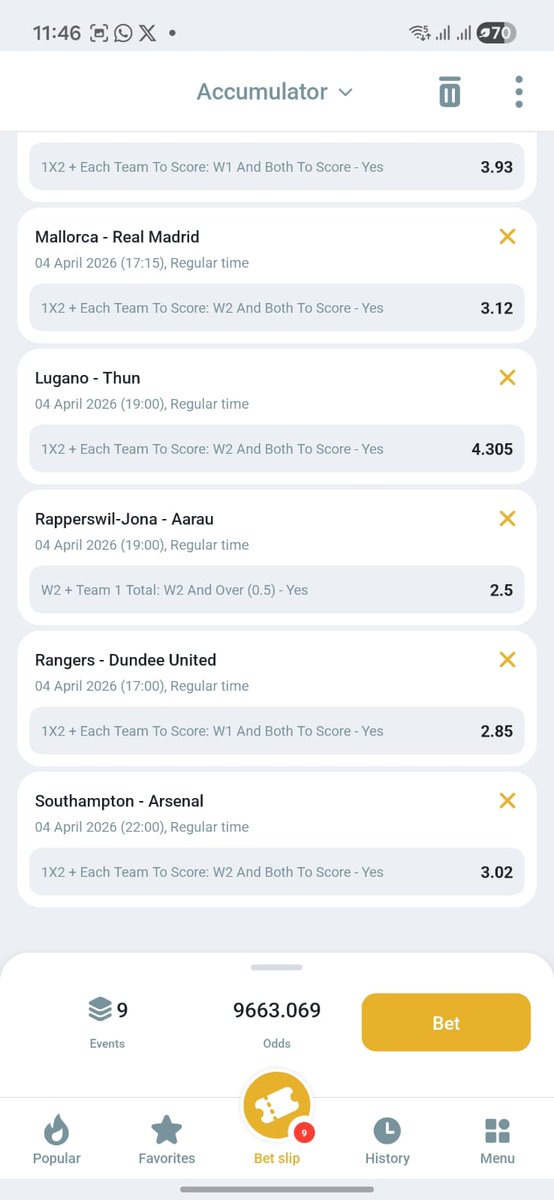 Herewe_go1's tweet photo. 2ND BET OF THE DAY 

9190 ODDS 

HERE WE GO 

BOOKING CODE:KTAFU

REGISTRATION LINK:https://t.co/hxIySXc1fU https://t.co/nFBQp2LMkO