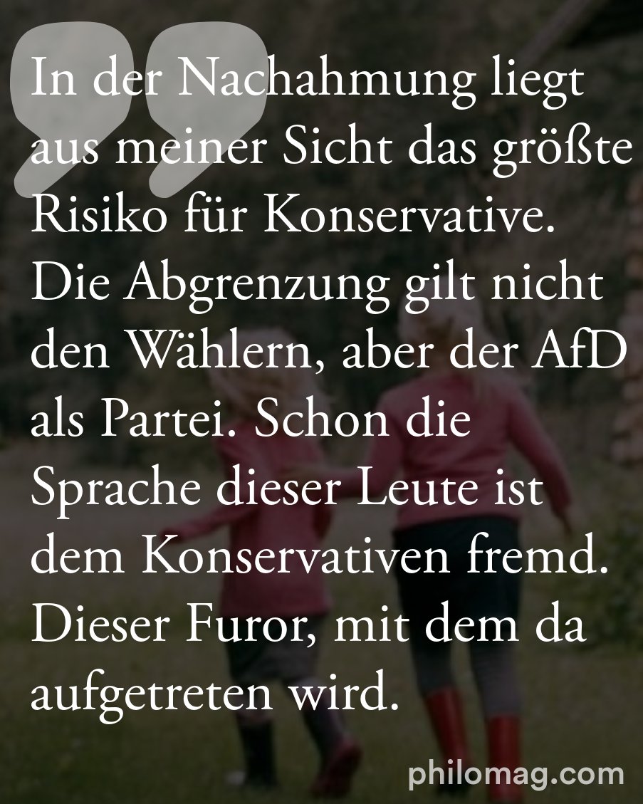 philomagde's tweet photo. Ist der Konservatismus noch ein tragender Pfeiler der liberalen Demokratie? Der CDU-Minister Nathanael Liminski und der Politikwissenschaftler Thomas Biebricher im Gespräch über anspruchsvollen Konservatismus und darüber, wie man die AfD widerlegt. https://t.co/rPcKW6iXpk https://t.co/5Y4UVhylHZ