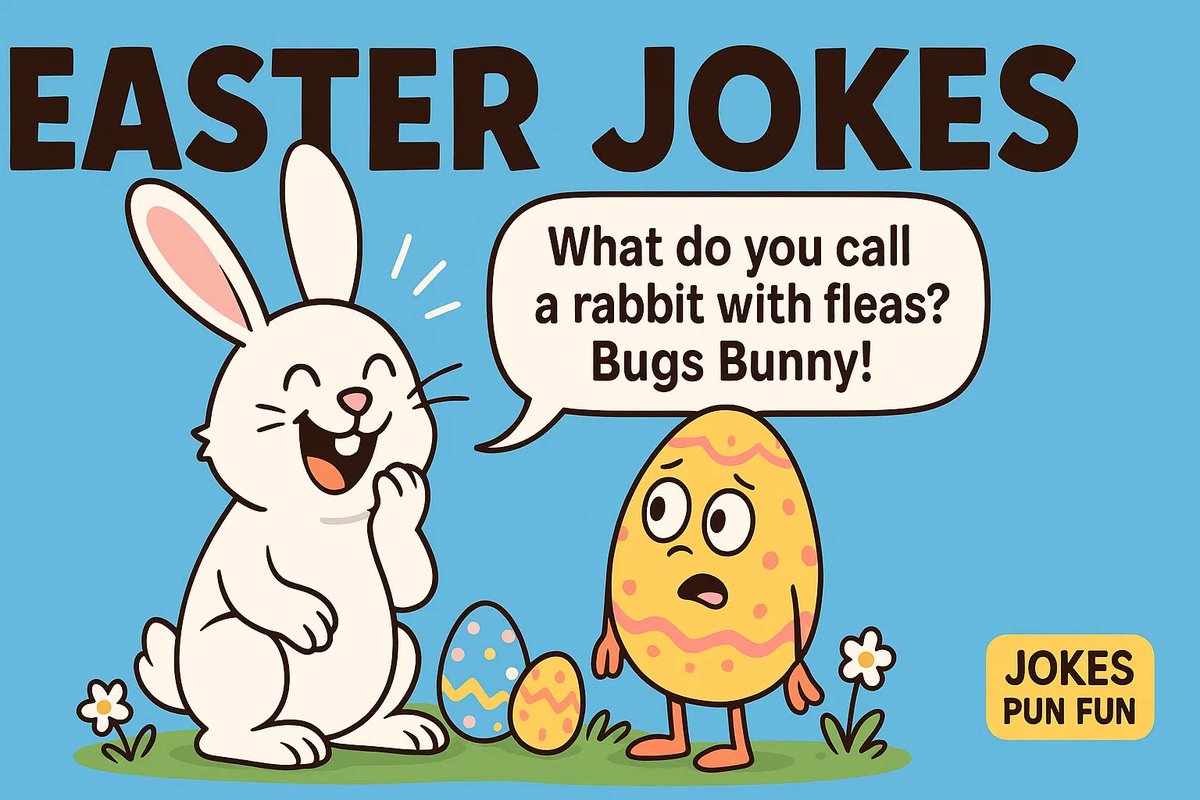 FlissZak's tweet photo. You are SO welcome! 🤣
#WritingCommunity #poetrycommunity #readingcommunity #jokes #funny #humour #humor #Easter #Dadjokes #EasterBuns #EasterJokes https://t.co/amuKynGK9n