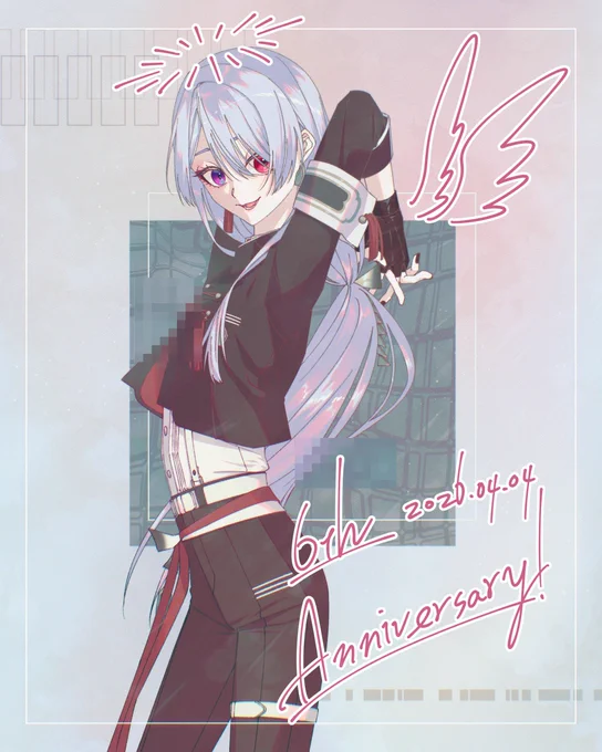໒꒱ #弦月藤士郎6周年 #上弦画
