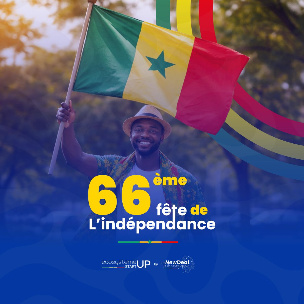 LeNewDeal's tweet image. 4 Avril 2026 – 66e anniversaire

Le Sénégal célèbre son indépendance 🇸🇳
Symbole de liberté, de souveraineté et de fierté nationale.

Hommage à toutes celles et ceux qui ont bâti une nation libre et tournée vers l’avenir.

#4Avril #Senegal #Independance #66Ans
