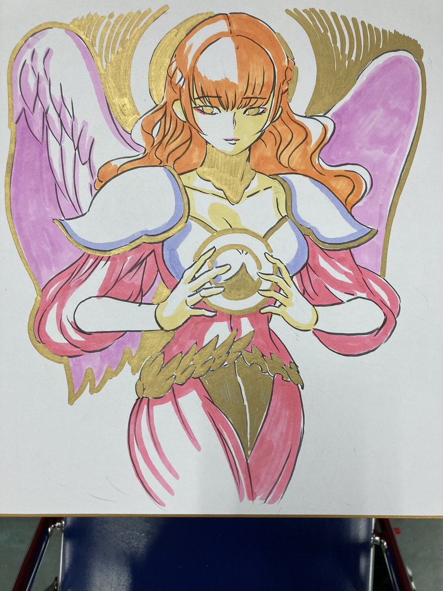 「本日も無事終わりました! 今日ちょこちょこ描いていた天使明日完成させて販売いたし」|hippoのイラスト