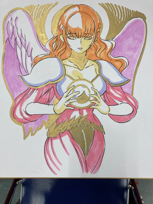 本日も無事終わりました! 今日ちょこちょこ描いていた天使明日完成させて販売いたします