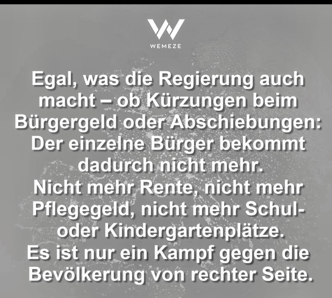 Denkstoff für alle die sich als "bürgerliche Mitte" verstehen:

Menschen mit niedrigen Einkommen, ob Migrationsgeschichte oder nicht, sind nicht sozial schwach. Sondern wirtschaftlich schwach.

Die meisten sozial Schwachen finden sich unter denjenigen mit den größten Vermögen.⬇️