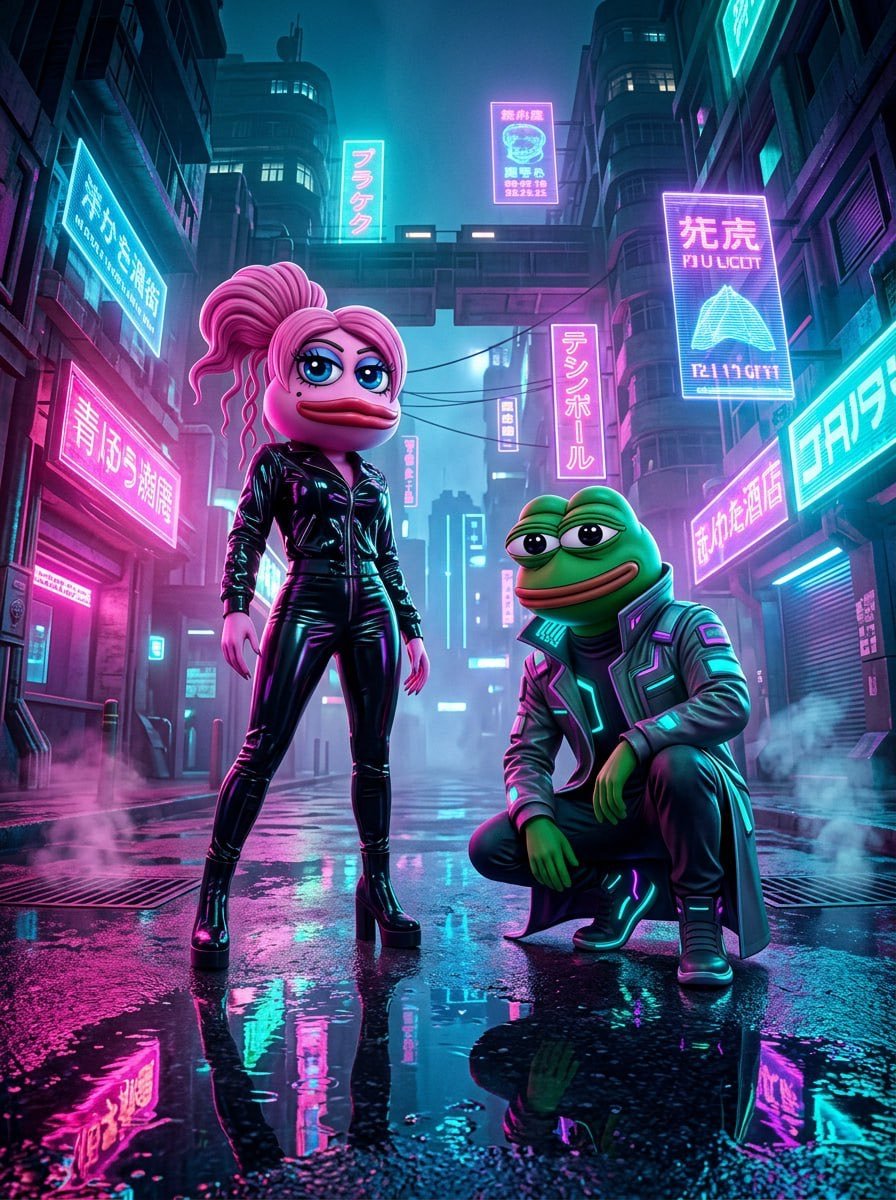 She stands tall, he kneels ready.

BERRY is the boss and PEPE is her loyal shadow in the neon rain.

$BERRY x $PEPE 🍓🐸