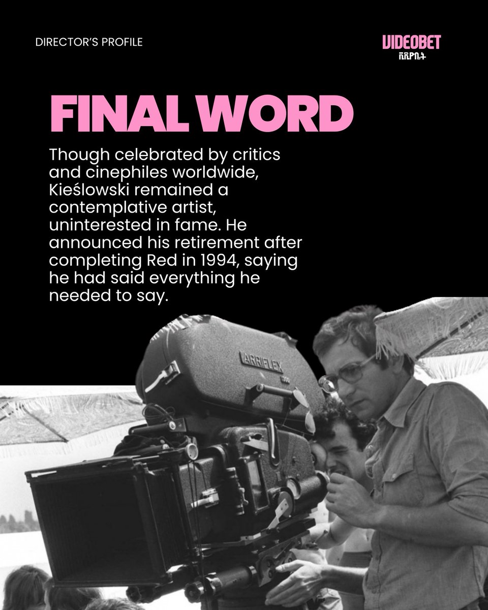 Krzysztof Kieślowski , cinema's poet of chance and longing. His films drift through parallel lives, fleeting connections, and the quiet mysteries that shape us. Catch his 1993 poetic meditative drama on grief, Three colors: Blue only at Videobet

RSVP: forms.gle/P4ZffofbuGysLK…