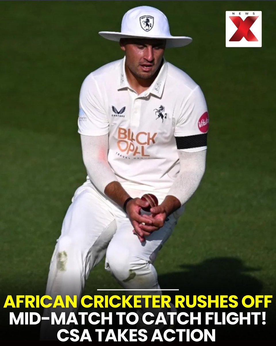 NewsX's tweet photo. A star cricketer left a match midway to catch a flight, triggering disciplinary action by the board and putting his career at serious risk.

#CricketControversy #DisciplinaryAction #CricketNews #SportsUpdate #BreakingNews #BoardAction #NewsX https://t.co/FAHqW1rEk0