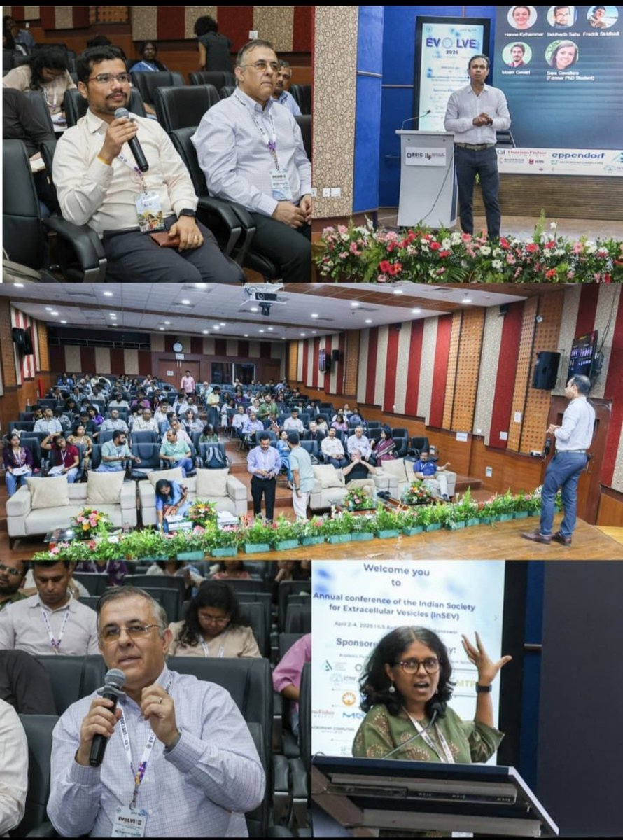 dr_karthik87's tweet photo. Pleased to deliver invited talk on latest research from @hostpatho_rgcb on #EVs in infection and immunity at annual @insev_soc #EVOLVE2026 at @bric_ils. EVs hold great promise in next gen diagnostics and precision therapeutics.@RGCB_Trivandrum @DBTIndia @DrJitendraSingh @BricDbt https://t.co/FPi9fOabv4
