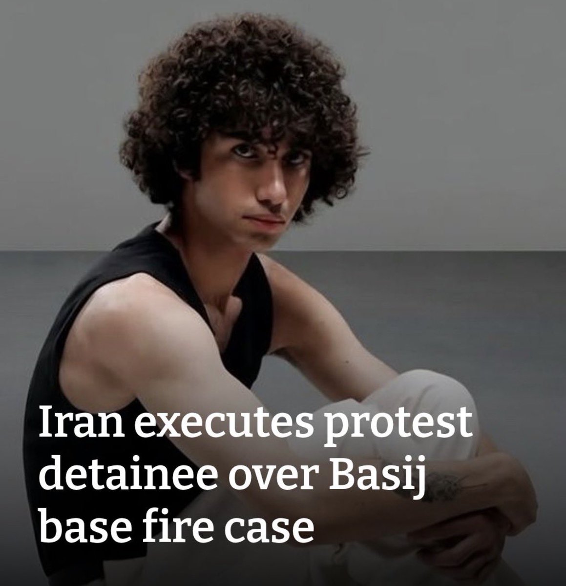 gisi_nik's tweet photo. @DailyMail The Nazi regime of Islamic republic executed an 18 year old boy yesterday #Amirhossein_Hatami 
Finish them . Finish this filthy regime
They are executing  our people in digital blackout 
#IranRevolution2026  #KingRezaPahlavi  #DigitalBlackOutIran https://t.co/haXaksYTj3
