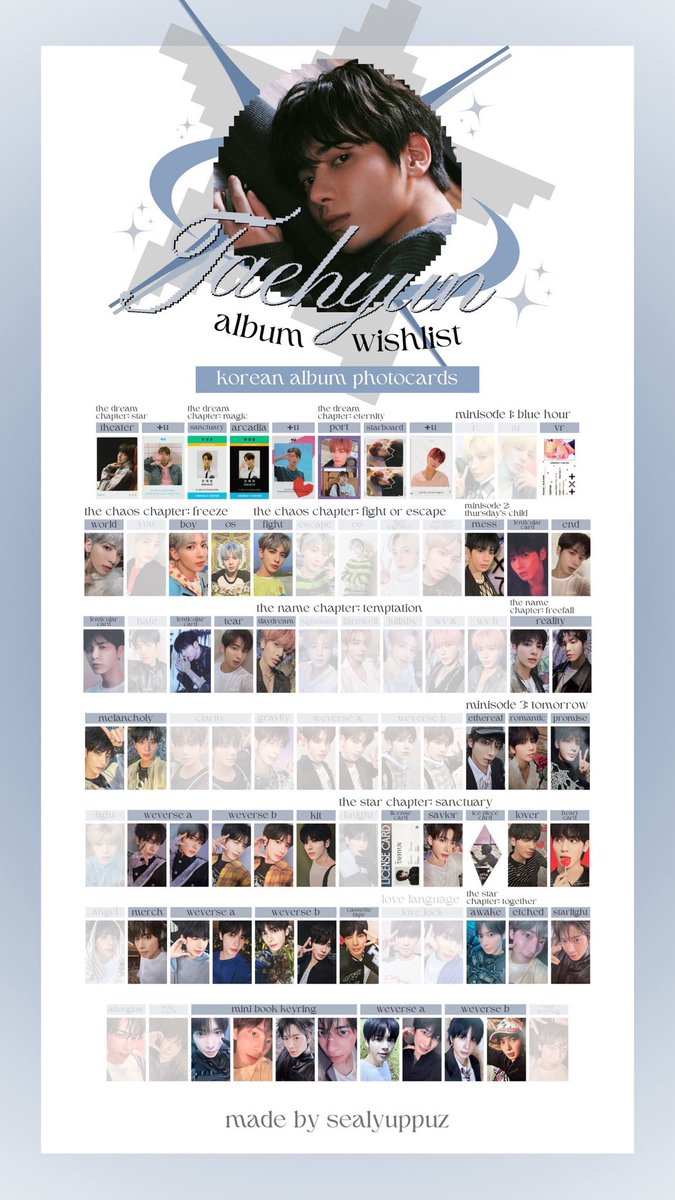 HiichansCart's tweet photo. 🌷*•,~°.•* buyingg / {#HiichanWants} !

°.•*» wtb lfs Taehyun pc ♡ PH
→want - check pic!
→tingi &amp; sets = OK!
. . . PRIO SET
→mop: gcash
→drop your offers!
• pref can do long dop
• liked = noted

🌸 • txt tomorrow x together kang taehyun https://t.co/6HLJqDqHre