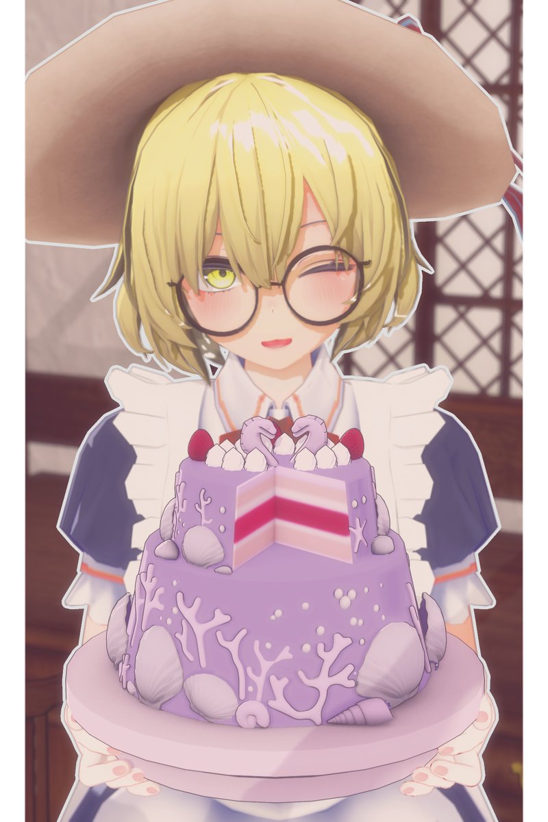 捧着蛋糕的小骚灵
想起自己第一次做MMD的时候，用的模型就是卡娜，那时候才15岁，现在我已经20岁了，时间过得真快啊(=・ω・=)
#東方 #東方Project #MMD #東方旧作 #カナ・アナベラル #生日