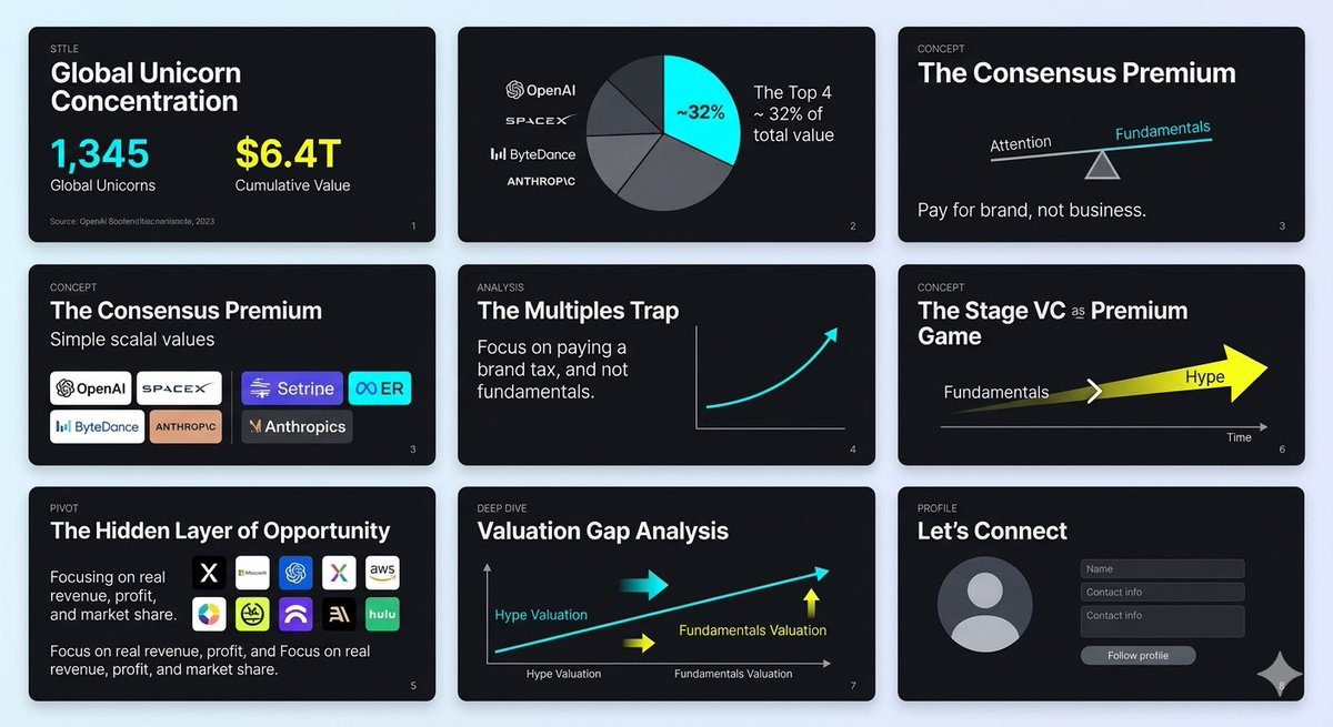 The best late-stage opportunities are usually not the most visible ones.
There are 1,345 unicorns in the CB Insights tracker, but value is concentrated in a few names at the top.  That leaves a much bigger set of strong businesses that the market hasn’t crowded into yet.