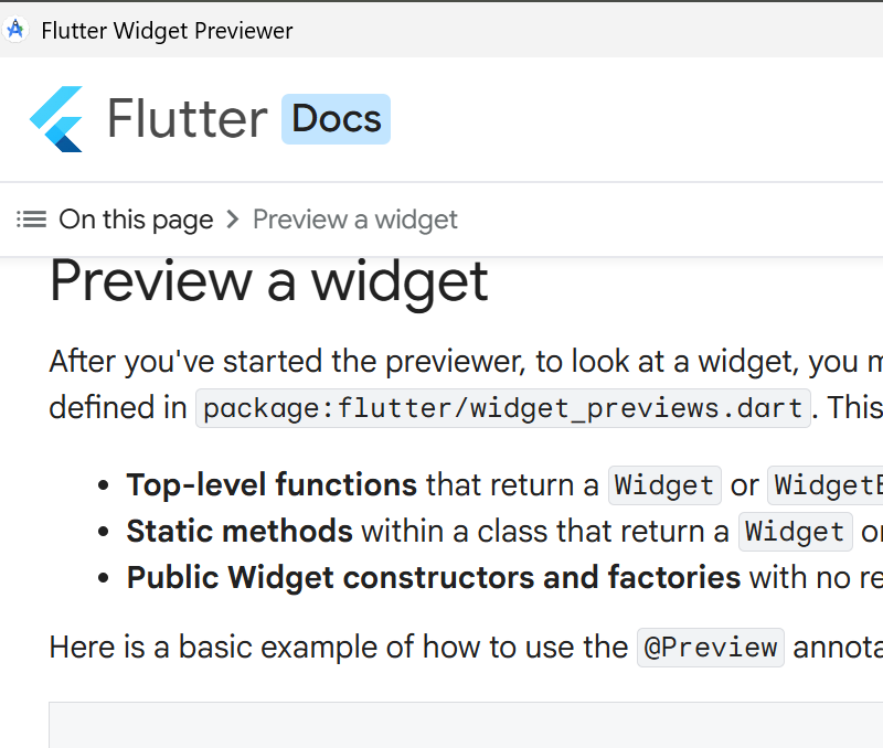 OMG, #Flutter nauczył się Preview tak jak w Jetpack Compose! Za-je-bio-za! <3