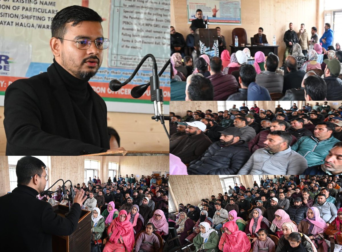 DioKulgam's tweet photo. Special Summary Revision Camp for Panchayat Electoral Roll 2026 held at #DHPora, presided over by DC #DEO Kulgam Shahzad Alam. https://t.co/2BvyLmuvjV