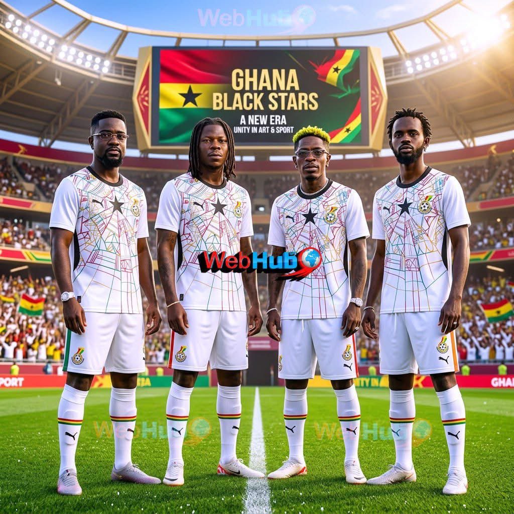 Muege_Gh's tweet photo. Introducing the new Black Stars squad! 🇬🇭⚽✨
A fresh lineup of Ghana’s finest football talent, ready to showcase skill, unity, and the unstoppable spirit of the Black Stars on the world stage. 🔥@shattawalegh @sarkodie 

#BlackStars #GhanaFootball #TeamGhana #ProudlyGhanaian #Gh https://t.co/M8KTjYkNxp