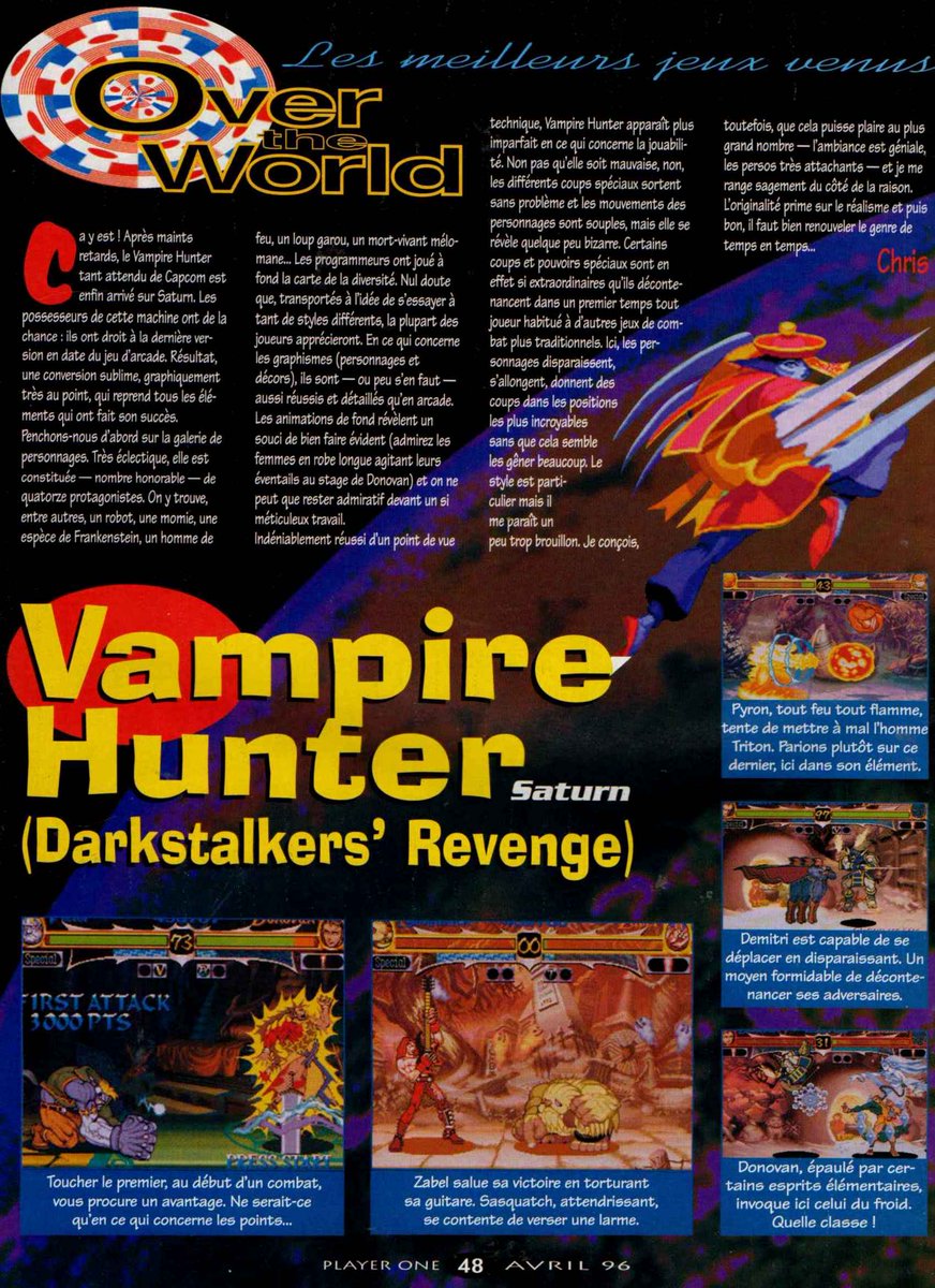 AllmightoFranky's tweet photo. On termine avec l'arcade avec les sorties FR!#KillerInstinct2,#SoulEdge,#FightingVipers et #LastBronx!Puis on attaque la rubrique "Over the world" avec #VampireHunter (Darstalker's revenge) sur la #SEGA #Saturn! 4/5 https://t.co/9QPma8wQlx