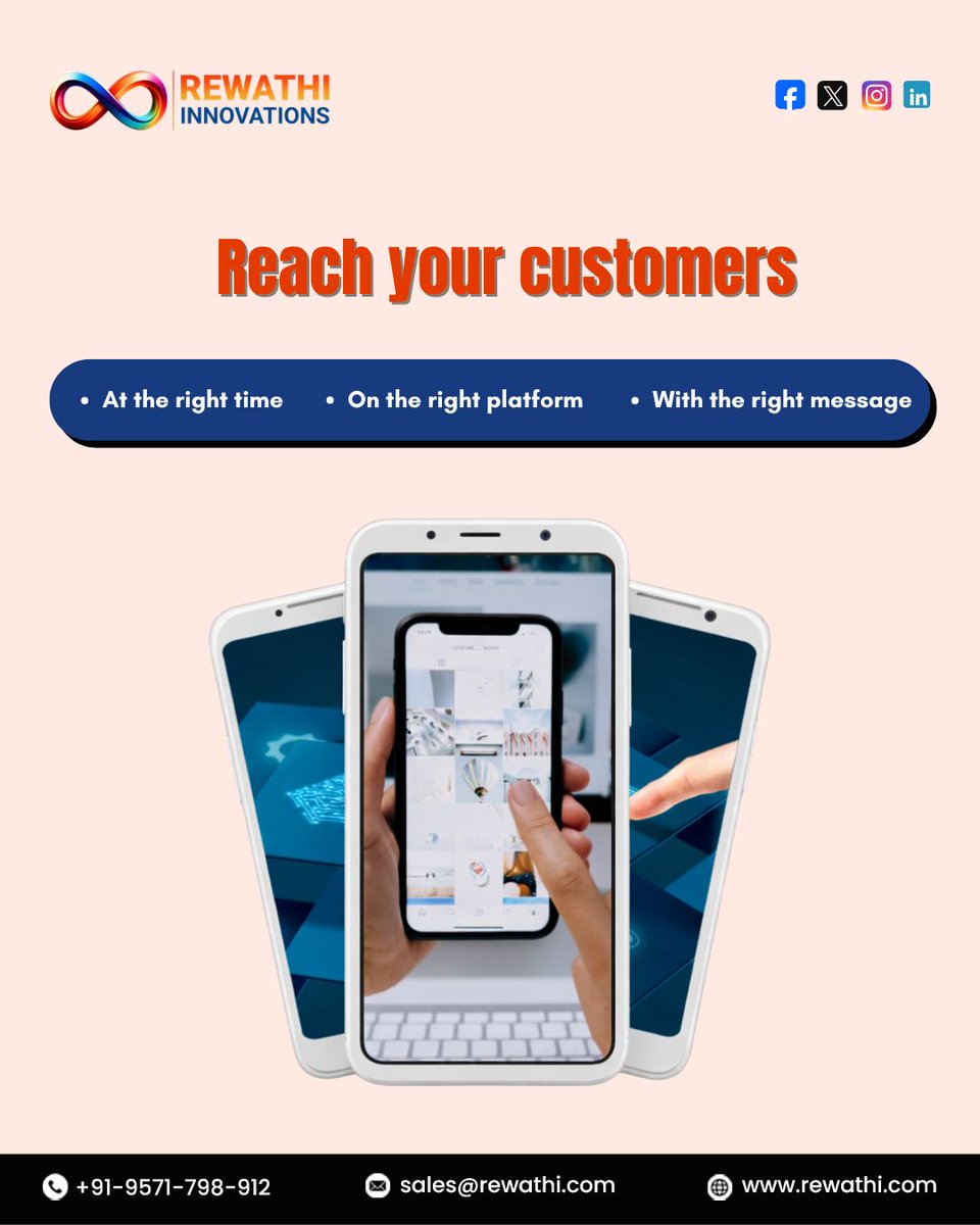 RewathiIT's tweet image. Reaching customers isn’t luck… it’s strategy. 🎯

Right time. Right platform. Right message.
That’s how brands turn attention into action.

#digitalmarketing #brandawareness #targetaudience #marketingstrategy #businessgrowth