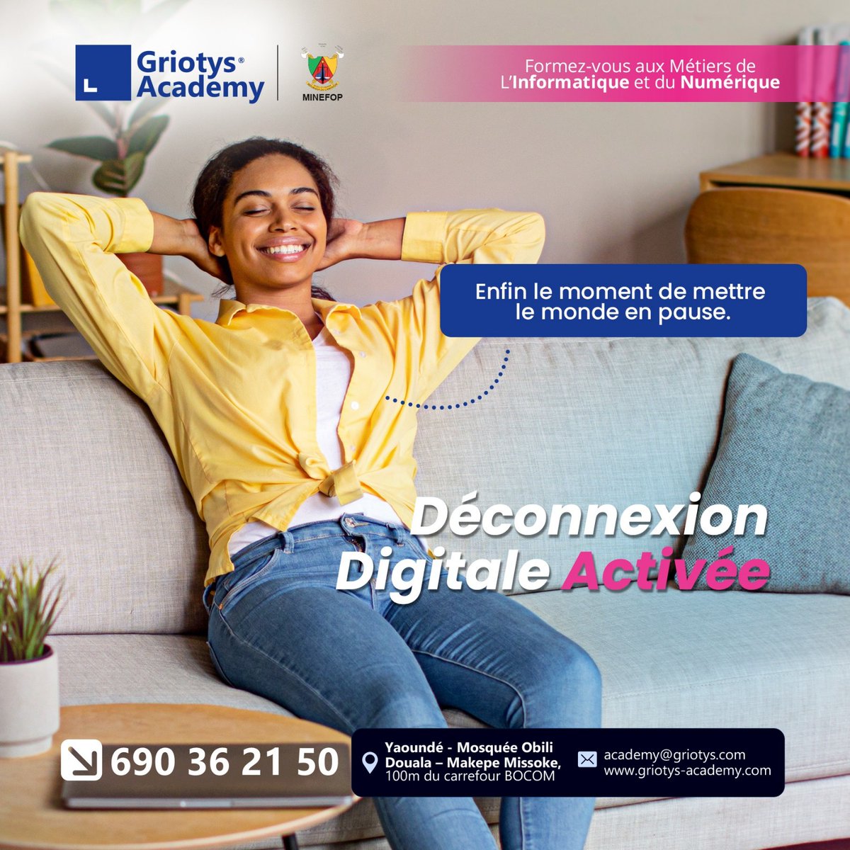 😌C'est le Week-End Saint !

 Parfois,  il faut juste tout couper👌

- Moins de bruit ;
- Moins de pression ;
- Moins de distractions.

Juste toi et tes objectifs.

#griotysacademy  #deconnexiondigitale #bonweekend #formationprofessionnelle