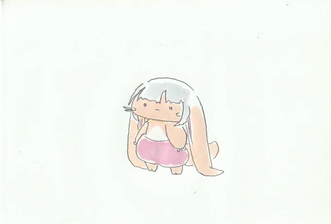 のびちゃった。 #イラスト #メイドインアビス