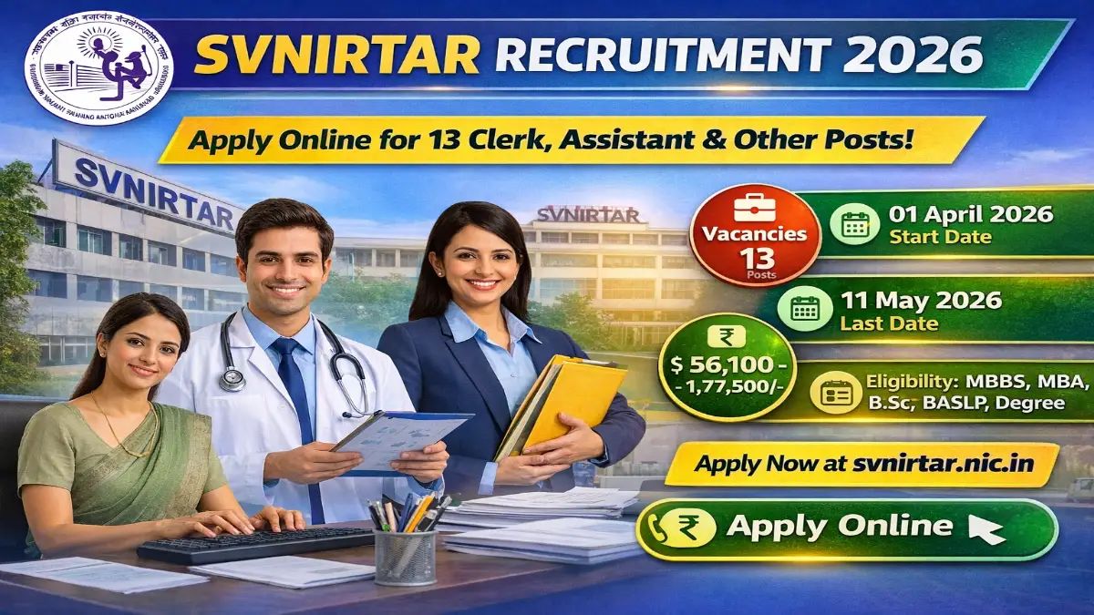Sarkari_Result1's tweet image. SVNIRTAR Recruitment 2026 – Apply Online 13 #Clerk, #Assistant Posts
@Sarkari_Result1 #SarkariResult

Click Below Link To Download 👇
sarkariresult.app/svnirtar-jobs/