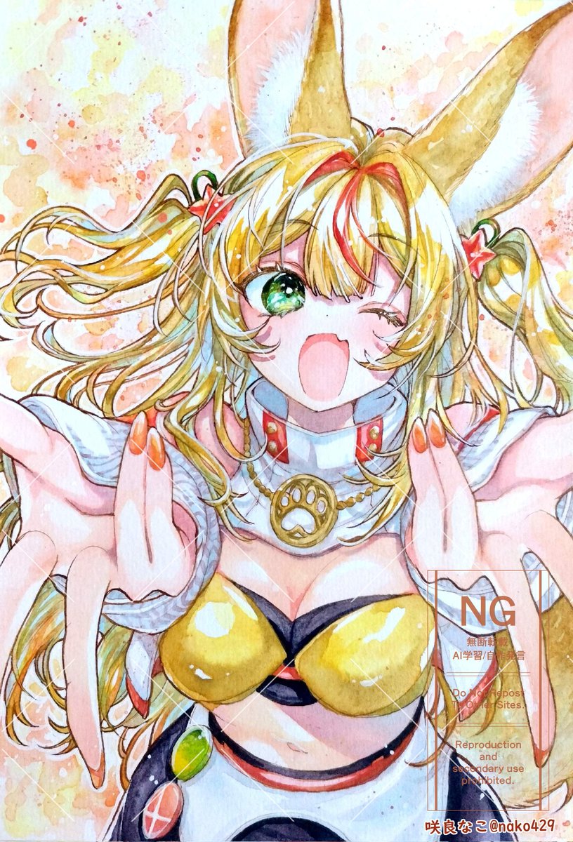 「4.17デビューの新人Vtuber朱星ヒメさんを描かせて頂きました! 元気いっぱ」|咲良なこのイラスト