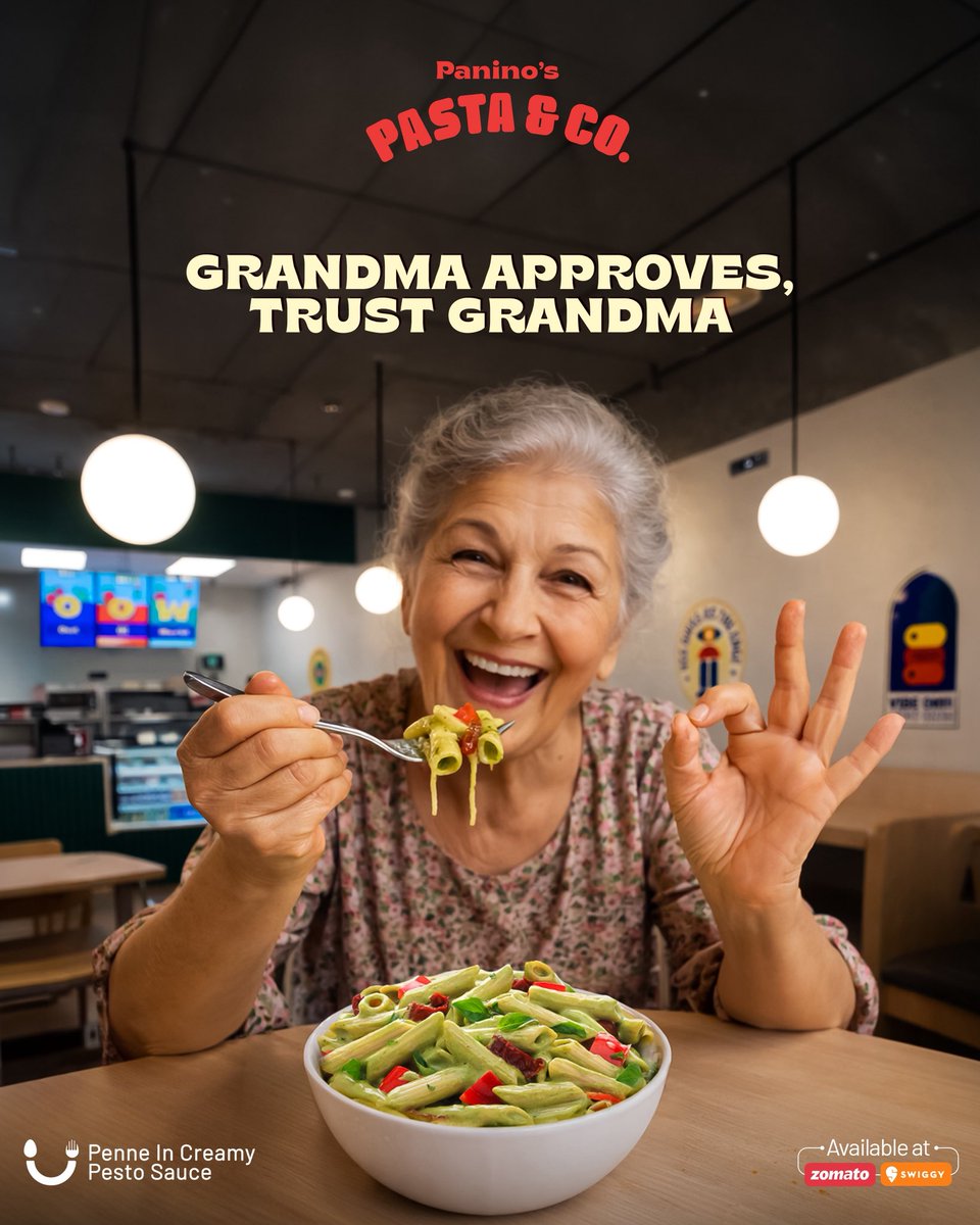 PaninoPastaNCo's tweet photo. Grandma didnโt stop. That says enough.
Our signature pesto pasta for a reason.
Walk in or order online now!
#Panino #PastaAndCo #GetSaucy #Nagpur #Pune https://t.co/P1bRFab4FB