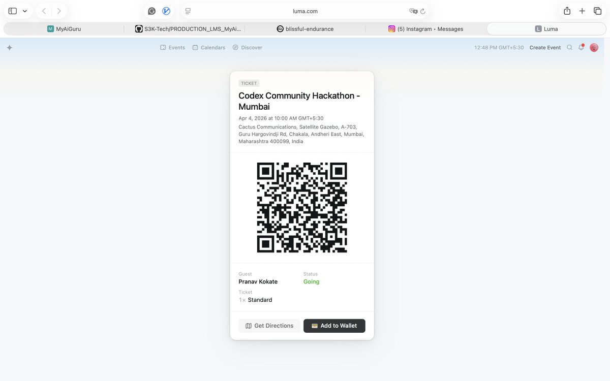 OkProfessor8854's tweet photo. Got APPROVED ticket + WhatsApp reminder for
@CodexCommunity
hackathon in Mumbai ,then turned away at the door: "seats are full" If seats were full, why issue approved tickets? Why remind me on event day? Wasted a trip to Andheri for nothing.@SudoMeet #CodexHackathon
@Mayank9856 https://t.co/bXkGxYNwxt