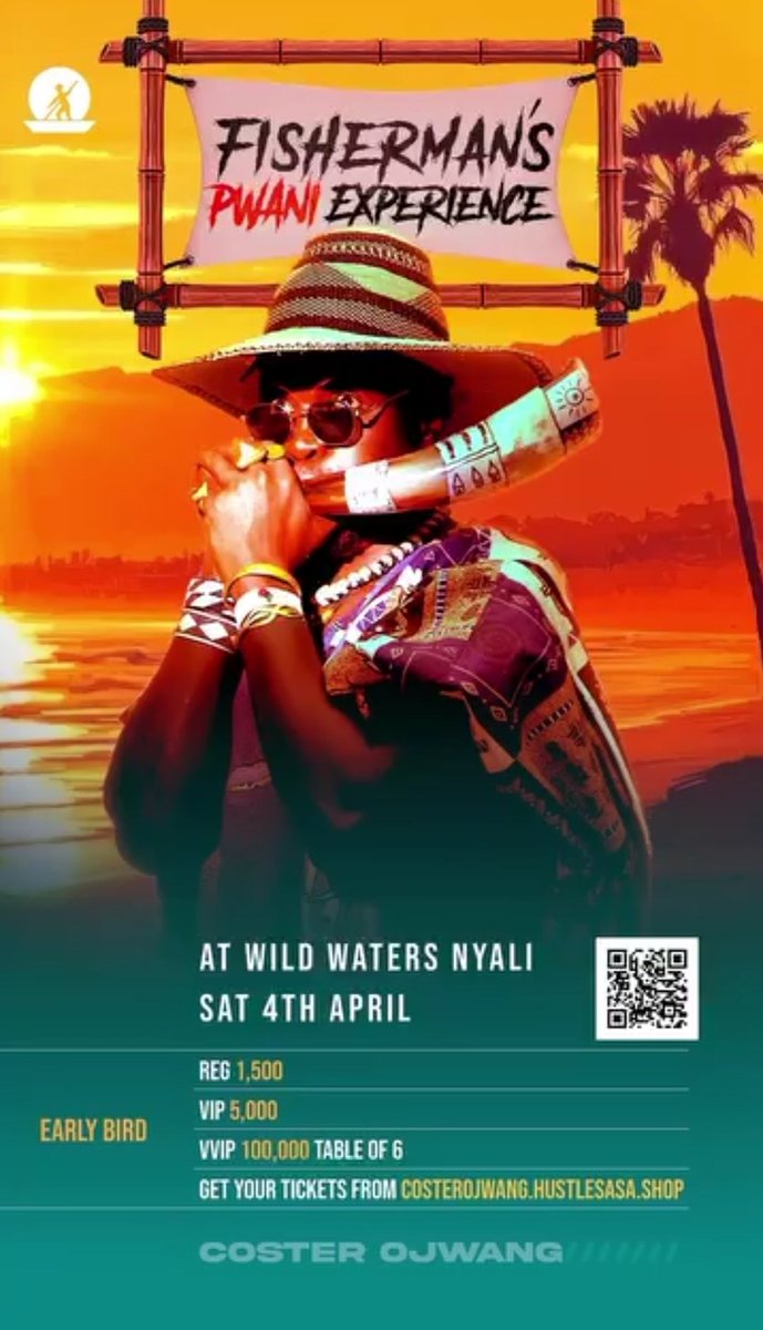 nairobinow's tweet photo. Out of Town: The Fisherman's Experience ~ #Pwani Edition, Apr. 4 2026 @ Wild Waters  - #Nyali.

Date: April 4, 2026 
Venue: @WildWatersKE
Time: from 5 PM 
Tickets: https://t.co/gHRWa1SLwT

.@CosterOjwang x @OkelloMax254: #FishermanExperience https://t.co/eIwvT4YJEb