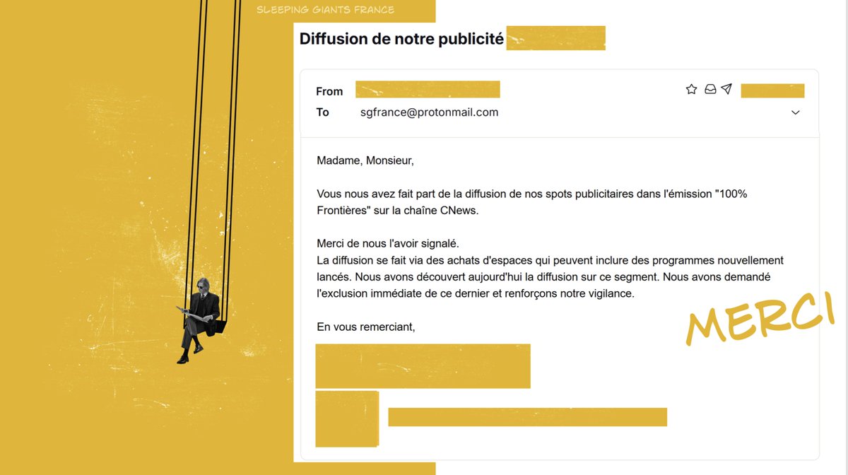 Sleeping Giants FR tweet media