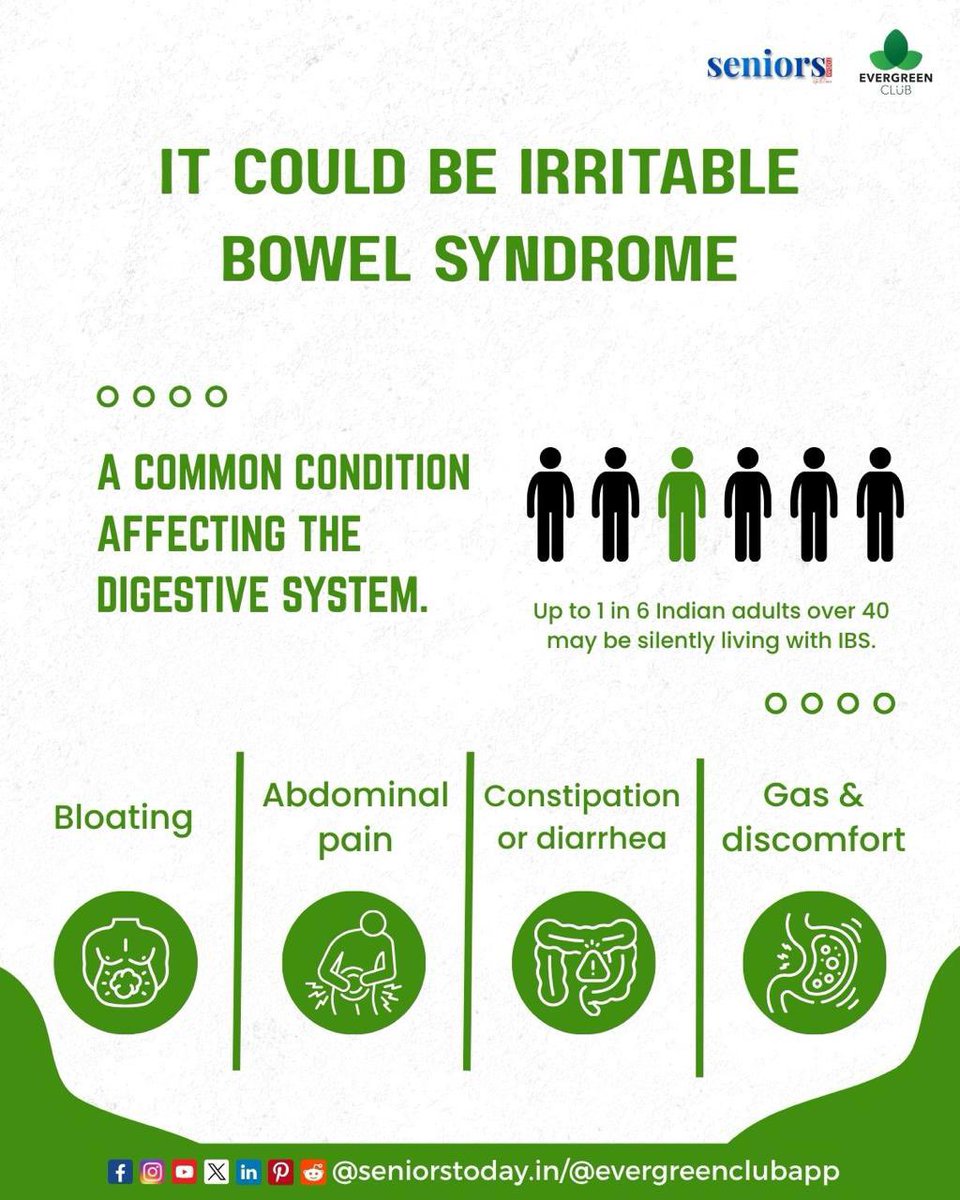 seniorstodayin's tweet image. April marks Irritable Bowel Syndrome Awareness Month, a reminder that digestive health should never be ignored, especially with age.

Read more: seniorstoday.in/tag/irritable-…

#IBSawarenessmonth #seniorhealth #digestivehealth #guthealth #seniorsommunity