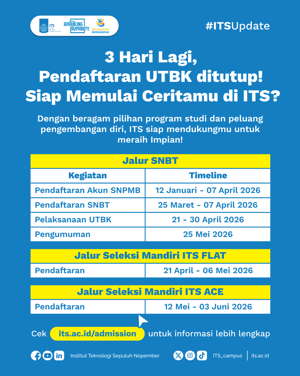 Institut Teknologi Sepuluh Nopember tweet media