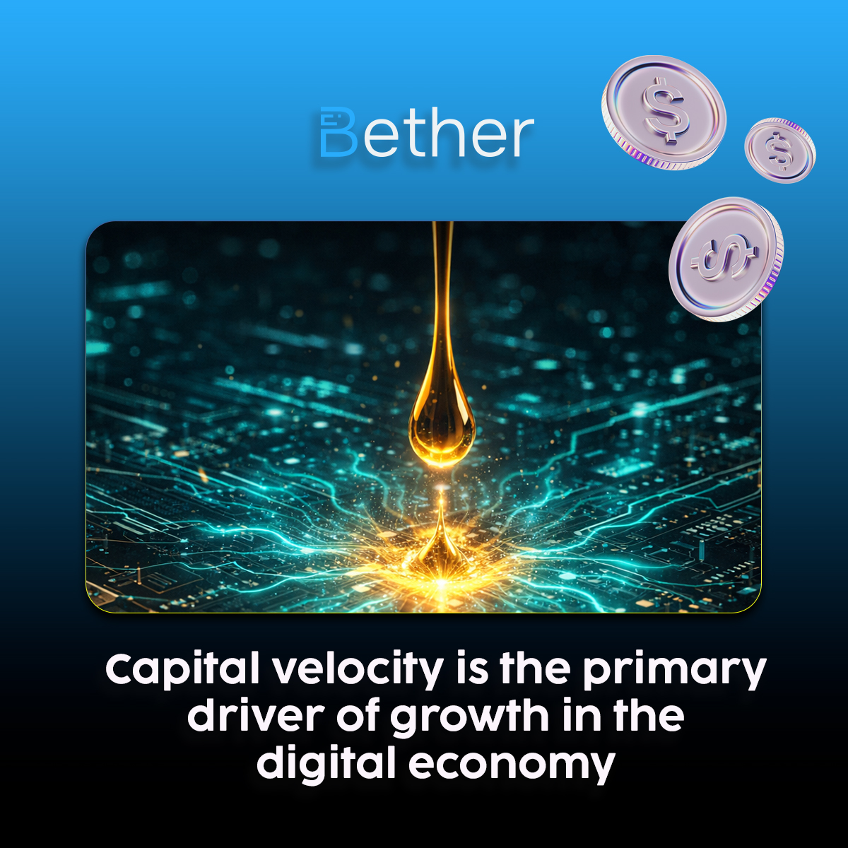 bether_payfi's tweet photo. Capital velocity is the primary driver of growth in the digital economy π. Bether turns stagnant digital holdings into active, productive global capital. https://t.co/YaNc5XfBID
#CapitalVelocity #Utility #Bether #Payfi https://t.co/ZgWvoZBchu
