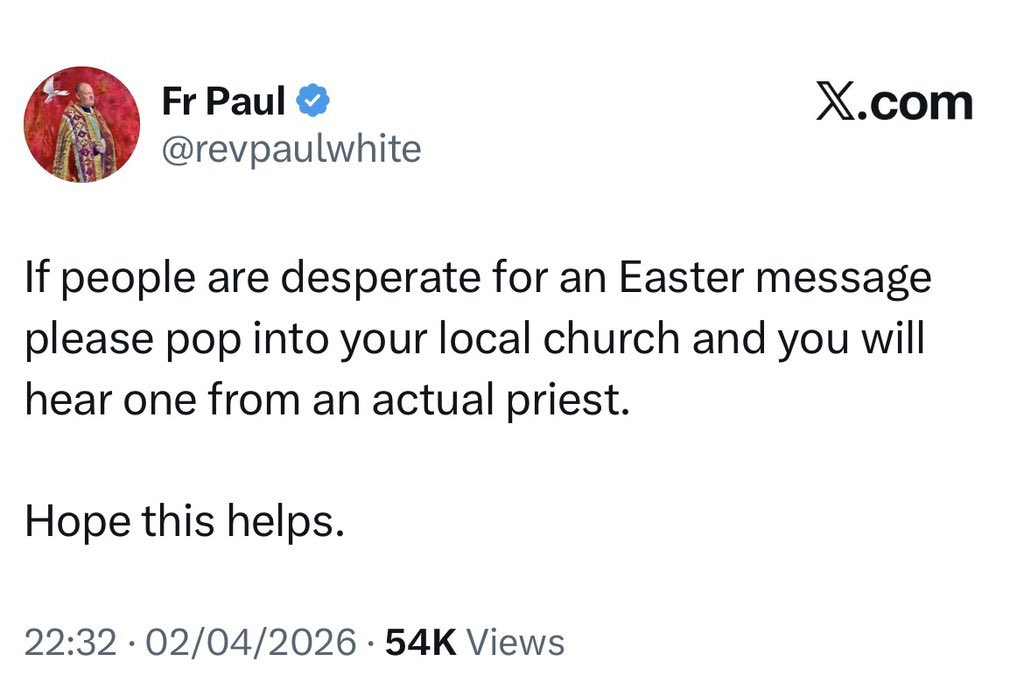 johnmfitzp's tweet image. This is the supposed Bishop they are promoting! Rather than promoting the message of Fr Paul … I much prefer Fr Paul’s message. Plus he liked my tweet when I posted 

“Foul Fr Paul
“I didn’t see it … “

#TheQuietMan