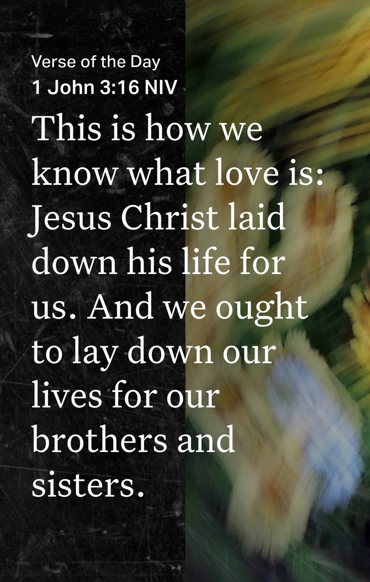 kpuumala's tweet photo. #VerseOfTheDay
1 John 3:16 https://t.co/9tRZ2LNXPy