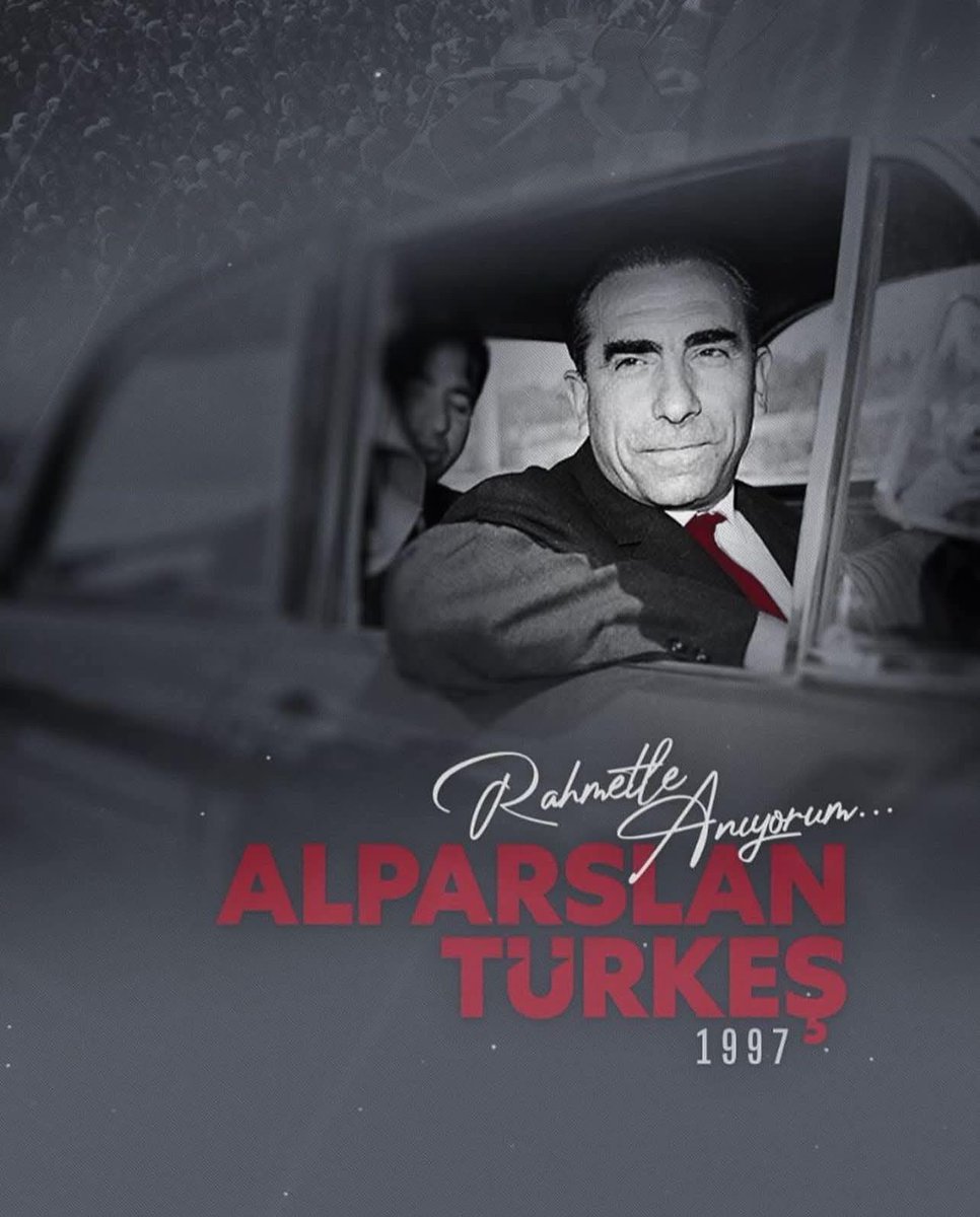 Büyük Dava Adamı, Ülkücü Hareketin Lideri, Milliyetçi Hareket Partisi Kurucu Genel Başkanı, devlet ve millet sevdalısı merhum #AlparslanTürkeş’i vefatının 29. yıl dönümünde saygıyla ve rahmetle yad ediyorum.

Ruhu şad, mekanı cennet olsun inşallah.