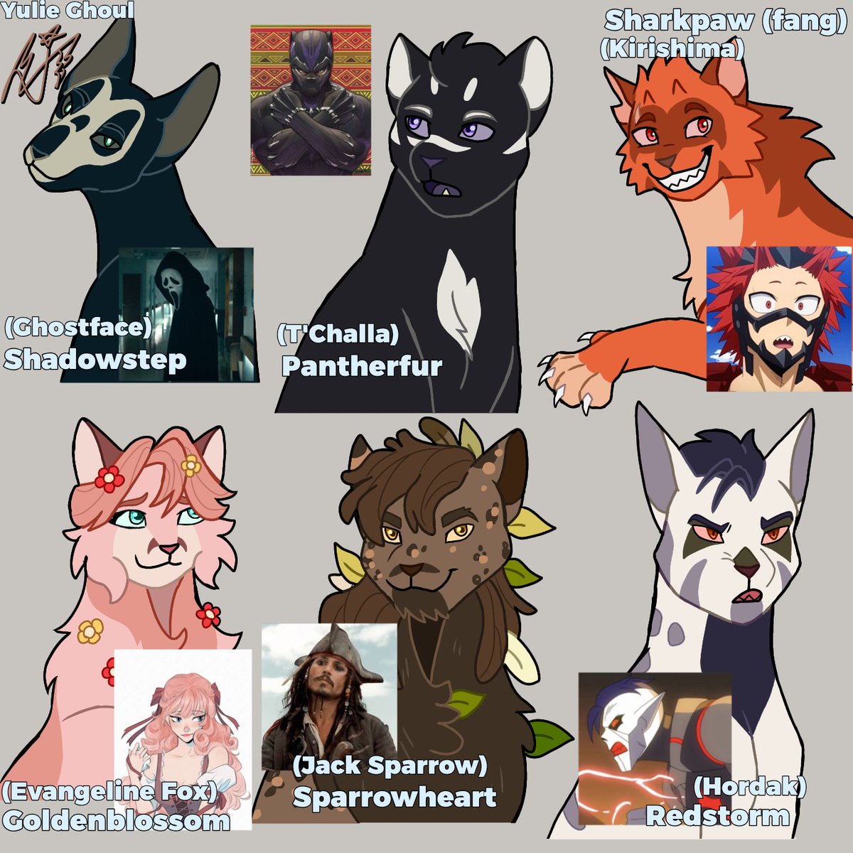 YulieGhoul's tweet image. The original characters that inspired my fanclan
Congratulations if you got it right! 
#warriorcats #wc