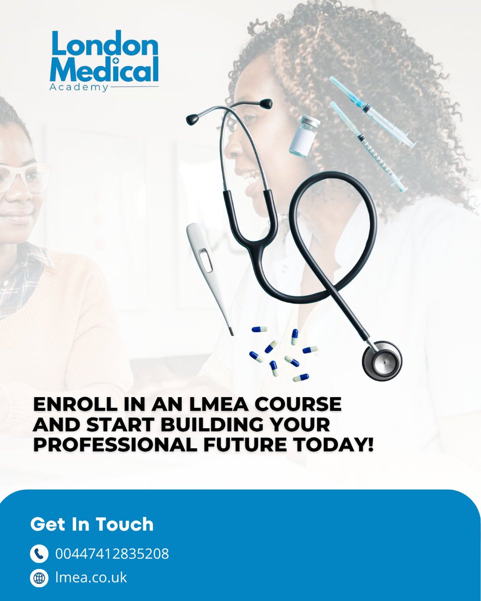 LMEATrainings's tweet image. Enroll with LMEA and start building your professional future with confidence today. 🚀🏥

📍 Follow &amp;amp; connect:
👉 facebook.com/LMEATrainings
👉 instagram.com/lmeatrainings/
👉 x.com/LMEATrainings
👉 pinterest.com/LMEATrainings/
👉 linkedin.com/company/london…

#EnrollToday #HealthcareTraining