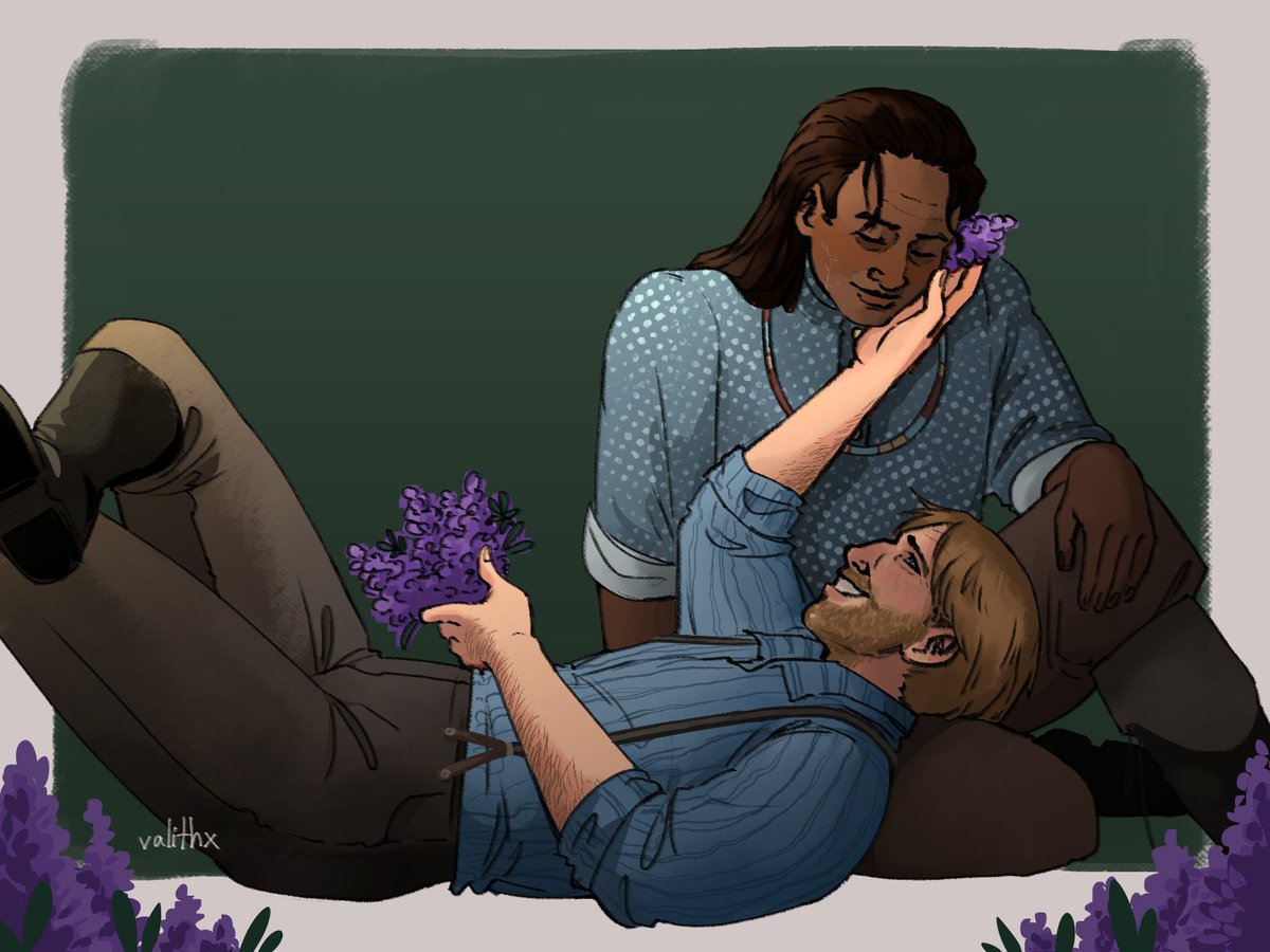 valithx_'s tweet photo. i finally finished this omg😭💜#rdr2 #arthurmorgan #charlesmith https://t.co/dx2oHdx4VY