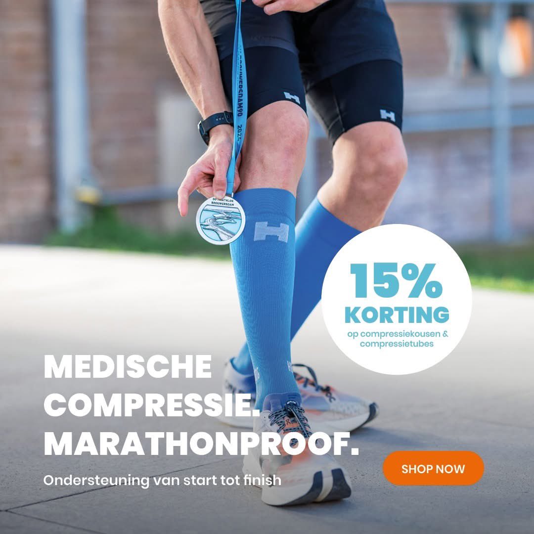 Het is april! Marathon Enschede komt eraan!

Blessurevrij blijven? 

Laat bij ons je juiste Herzog comressiekousen aanmeten.
Nu 15% korting!
(geldig t/m 12 april 2026)

Wij staan voor je klaar met deskundig advies en nauwkeurige maatbepaling. Hierdoor blijf jij blessurevrij