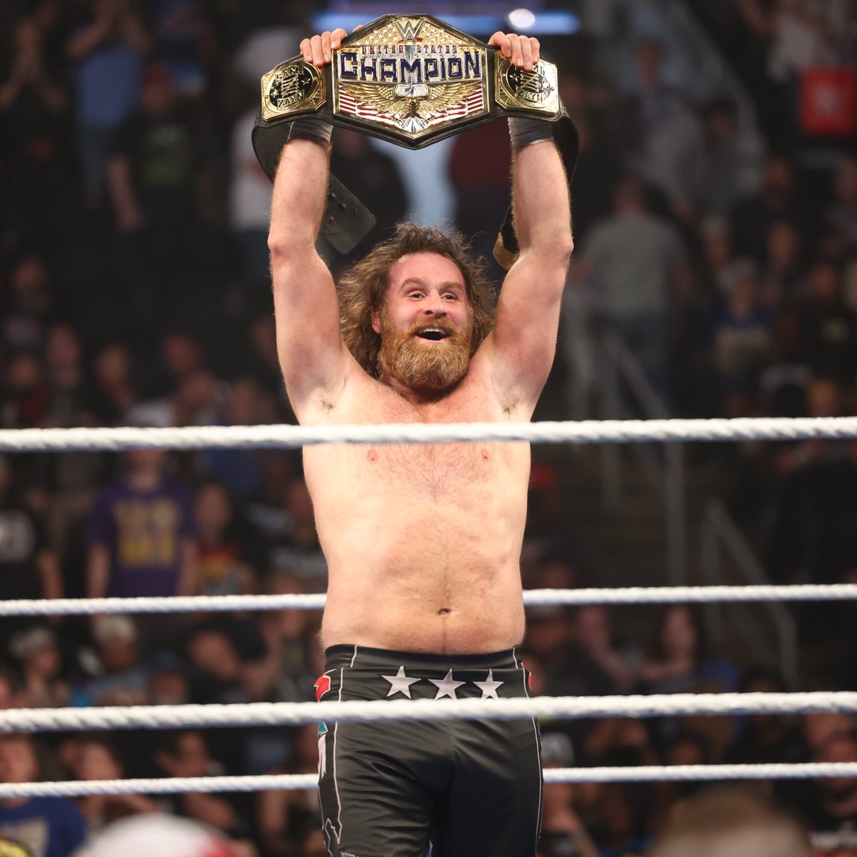 WWEDeutschland's tweet image. #AndStill! @SamiZayn besiegt Carmelo Hayes erneut und bleibt United States Champion! #SmackDown