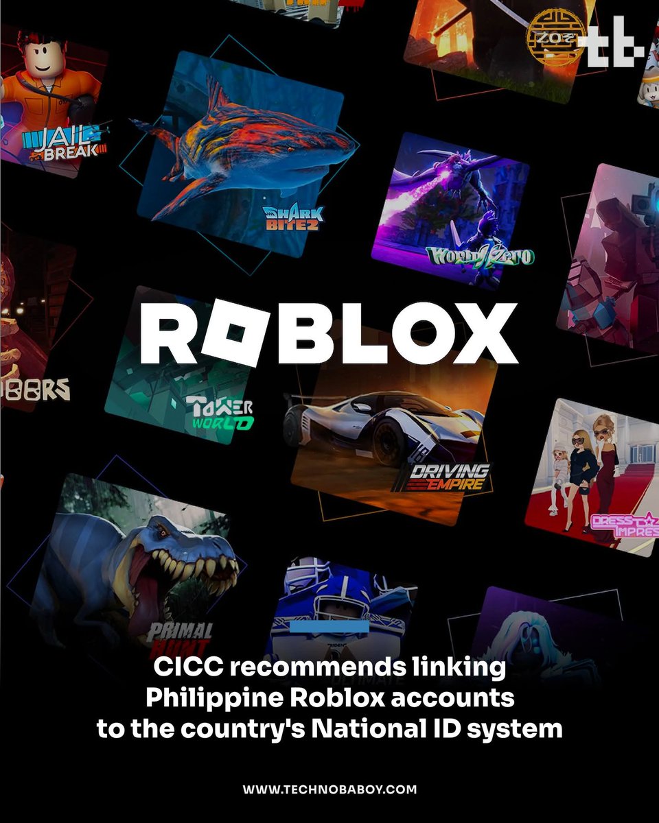 RobloxPhNews's tweet photo. Nais ng CICC na iugnay ang mga Roblox account sa Pilipinas sa National ID para sa mas mahigpit na kaligtasan ng mga bata.
#Roblox #RobloxBan https://t.co/jDAbmssmSv