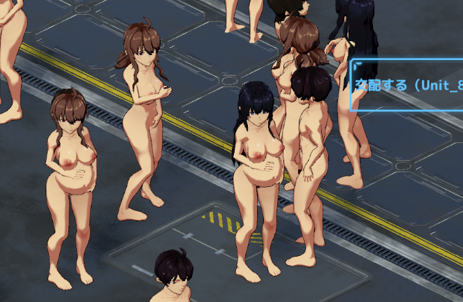 【開発進捗】
NPCの種類が増えました。キャラクター生成に合わせて妊娠ボディも変更されるようにテスト。 