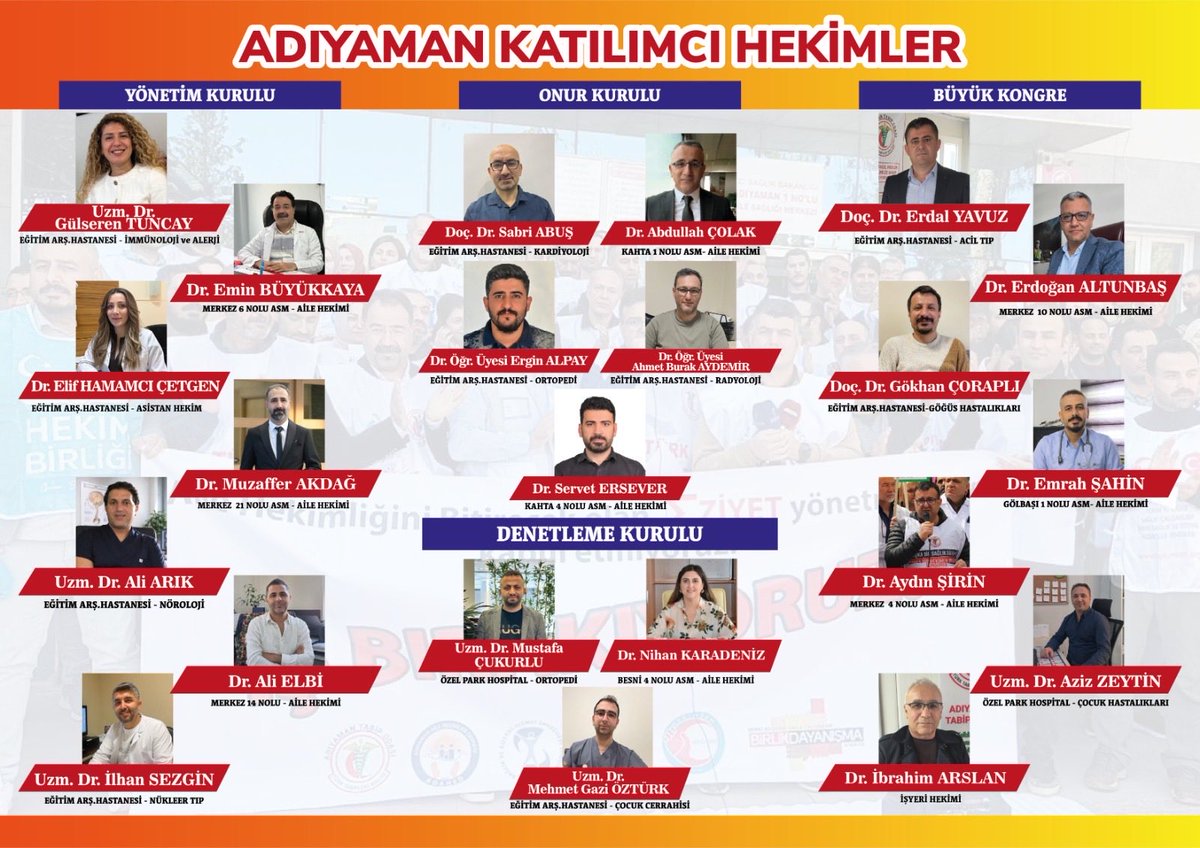 cagdas_hekimler's tweet photo. Adıyaman’da iyi hekimlik değerlerinin temsilcisi arkadaşlarımıza başarılar diliyoruz. 
Bakanlığın gölgesinde değil hekimlerin ve toplumun çıkarlarından yana olan Adıyaman’daki tüm meslektaşlarımızı Adıyaman Katılımcı Hekimler listesini desteklemeye davet ediyoruz.
#GelenektenGeleceğe
