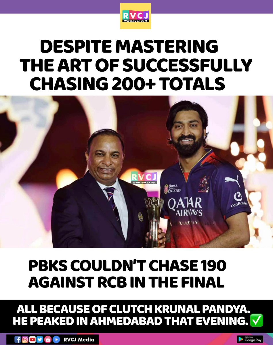 RVCJ_FB's tweet photo. Krunal Pandya!!🔥🫡 https://t.co/6iOIYqUOFv