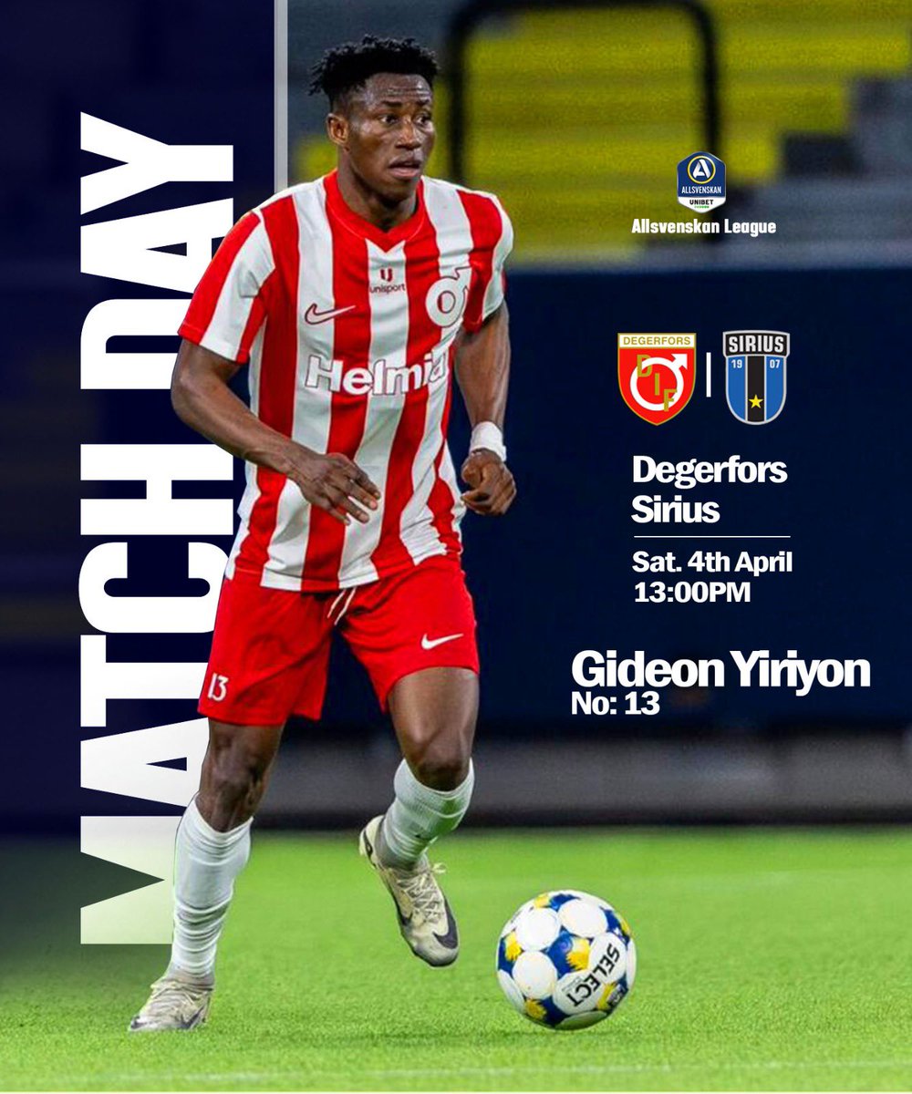 ProBallMgt's tweet photo. A proud moment as talented Ghanaian midfielder Gideon Yiriyon makes his debut in the Swedish Allsvenskan.

Wishing you all the best, Gideon!

#proball https://t.co/xVJfOHeUN4