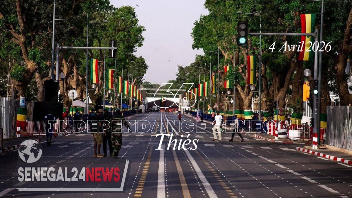 Senegal24News's tweet image. 🇸🇳🎉 Indépendance 2026 | Thiès accueille la 66e fête de l’indépendance du Sénégal ce 4 avril !

Une célébration symbolique au cœur de la capitale du rail, entre fierté nationale, défilés et hommage à l’histoire du pays. #Sénégal #Indépendance #Thiès #4Avril #Diomaye #OusmaneSonko