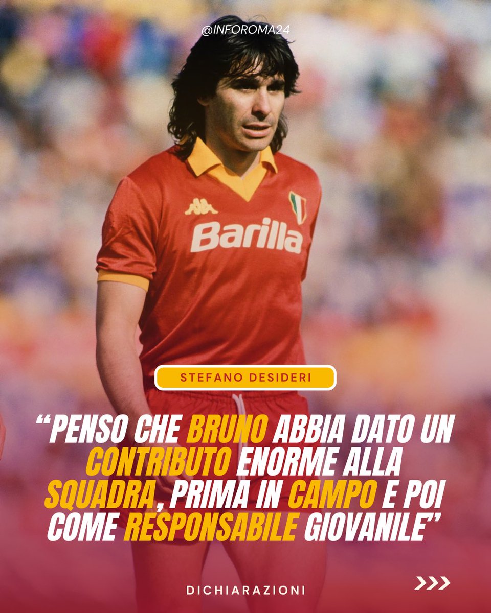 inforoma24's tweet image. 🟡🔴 Stefano #Desideri, ex calciatore dell’#ASRoma, ha commentato l’addio di Bruno #Conti, dopo ben 50 anni. Desideri ha elogiato il lavoro svolto da Conti con i giovani talenti.

🗣️ Ha inoltre espresso la sua opinione sul possibile ritorno di Francesco #Totti.